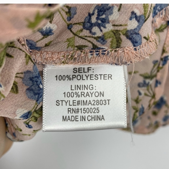 Emory Park Pink Floral Bell Sleeve Top - Picture 9 of 10